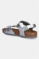 BIMBA Birkenstock sandali per bambini in pelle Rio AS Kids Flowers 1031702.28.35 argento