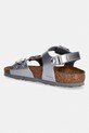 BIMBA Birkenstock sandali per bambini in pelle Rio AS Kids Flowers 1031702.36.39 argento