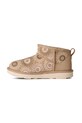 UGG buty zimowe zamszowe dziecięce KIDS' CLASSIC ULTRA MINI SUN STITCH beżowy 1175211K