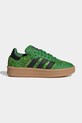 Otroške superge adidas Originals Minecraft SAMBA XLG Semiš zelena IH1732