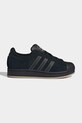 Παιδικά δερμάτινα sneakers adidas Originals SUPERSTAR II μικρό μαύρο JP9429