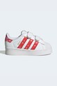 adidas Originals sneakersy zamszowe dziecięce DISNEY SUPERSTAR LED LIGHTS niska biały KK1294