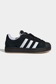 adidas Originals sneakersy skórzane dziecięce SUPERSTAR ST skóra zamszowa czarny KJ1192
