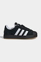 adidas Originals sneakersy skórzane dziecięce SUPERSTAR ST skóra zamszowa czarny KJ1192