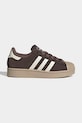 Dětské tenisky adidas Originals SUPERSTAR II přírodní kůže hnědá KJ4545