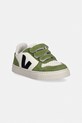 Veja Small V-10 sneakersy dziecięce skórzane zielony CV0521506C.22.27