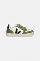 Veja Small V-10 sneakersy dziecięce skórzane CV0521506C.28.35 zielony SS26
