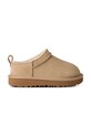 UGG buty zimowe zamszowe dziecięce CLASSIC MICRO brak zapięcia beżowy 1174410T