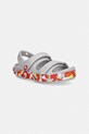 Crocs sandały dziecięce CROCBAND CRUISER GLOW CONFETTI BAND SANDAL T szary 212528.CROCS.CROCBAND.C