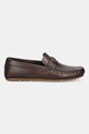 Tommy Hilfiger mokasyny skórzane HARDWARE DRIVER SHOE FM0FM05838 brązowy SS26