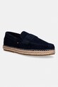 Tommy Hilfiger espadryle męskie zamszowe FLEXIBLE HILFIGER SDE ESPADRILLE granatowy FM0FM05794