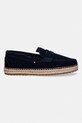 Tommy Hilfiger espadryle męskie zamszowe FLEXIBLE HILFIGER SDE ESPADRILLE FM0FM05794 granatowy SS26