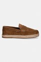 Tommy Hilfiger espadryle męskie zamszowe FLEXIBLE HILFIGER SDE ESPADRILLE FM0FM05794 brązowy SS26