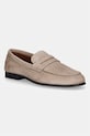 Tommy Hilfiger mokasinke za žene od brušene kože FLEXIBLE SLIM SUEDE LOAFER bež FM0FM05745