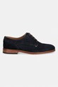 Tommy Hilfiger pantofi bărbați din piele întoarsă HILFIGER SUEDE DRESS SHOE FM0FM05776 bleumarin SS26