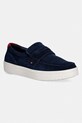 Tommy Hilfiger mokasíny pánske semišové MODERN LIGHT HYBRID SUEDE LOAFER tmavomodrá FM0FM05786