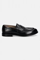 Calvin Klein mokasyny skórzane ESS RUBBER PENNY LOAFER POL LTH HM0HM02025 czarny SS26