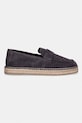 Calvin Klein espadryle męskie zamszowe ESPADRILLE LOAFER BAND SU HM0HM02072 szary SS26