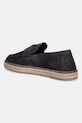 Obuwie Calvin Klein espadryle męskie zamszowe ESPADRILLE LOAFER BAND SU HM0HM02072 szary