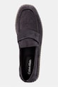 Calvin Klein espadryle męskie zamszowe ESPADRILLE LOAFER BAND SU szary HM0HM02072