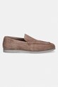 Calvin Klein mokasyny męskie zamszowe LOW PROF LOAFER SU HM0HM02081 beżowy SS26
