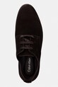 Calvin Klein półbuty męskie zamszowe LOW PROF DERBY SU brązowy HM0HM02232