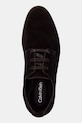 Calvin Klein pantofi pentru bărbați, din piele întoarsă LOW PROF DERBY SU maro HM0HM02232