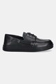 Δερμάτινα μοκασίνια Michael Kors Aiden Slip On 42R6ADFS1L.001 μαύρο SS26