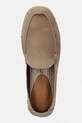 Emporio Armani espadrile za muškarce od brušene kože bež EM005854.AF23967.U6092