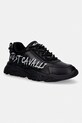 Just Cavalli sneakersy męskie skórzane czarny 80QA3SH1ZPC21899