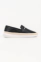 Karl Lagerfeld espadryle męskie skórzane Helios czarny KL20520.000