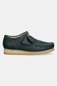 Clarks Originals Wallabee RB mokasyny męskie skórzane 26185656 zielony SS26