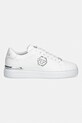 Philipp Plein sneakersy skórzane Leather Lo-Top Hexagon USC0379.PLE075N.01 biały SS26