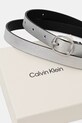 Akcesoria Calvin Klein pasek skórzany LV04F7058G srebrny