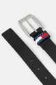 Tommy Jeans pasek skórzany AW0AW18099 czarny SS26