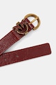 Pinko pasek skórzany 102820.A2X6 bordowy SS26