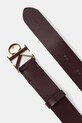 Calvin Klein pasek damski skórzany LV04F7073G bordowy SS26