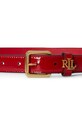 Lauren Ralph Lauren pasek damski skórzany 412P10153 czerwony SS26