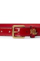 Lauren Ralph Lauren pasek damski skórzany 412P10153 czerwony SS26