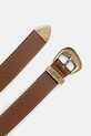 Tommy Jeans pasek damski skórzany AW0AW18845 brązowy SS26