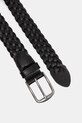 United Colors of Benetton колан мъжки от кожа 6JDSVL00B черен SS26
