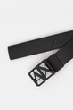 Armani Exchange pasek męski skórzany XM002659.AF22849 czarny SS26