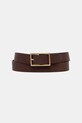 Levi's pasek skórzany RECTANGLE BUCKLE brązowy 004CH