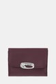 Calvin Klein portfel skórzany skóra licowa bordowy LV04F1116G