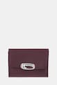 Calvin Klein portfel skórzany skóra licowa bordowy LV04F1116G