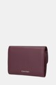 Calvin Klein portfel skórzany LV04F1116G bordowy SS26