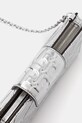Tory Burch torebka skórzana Fleming srebrny 175190.040
