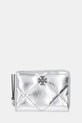 Tory Burch portfel Kira Diamond skóra licowa srebrny 175007.040