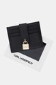 Karl Lagerfeld etui na karty skórzane K/AUTOGRAPH czarny B1W32025