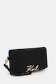 Karl Lagerfeld portfel skórzany K/SIGNATURE B1W32033 czarny SS26